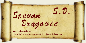Stevan Dragović vizit kartica